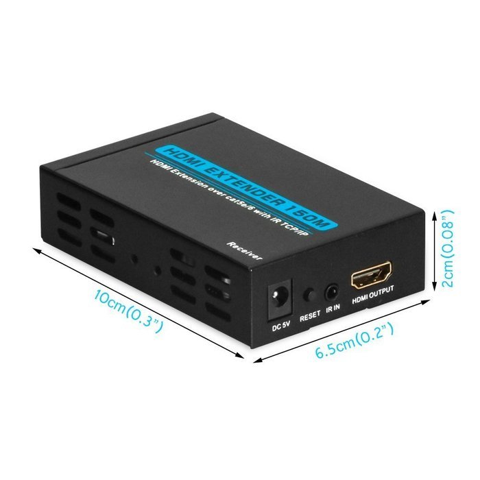 HDMI Extender, Matcis&reg; HDMI Signal Extenders Over CAT 5e/6 UTP/STP Ethernet Cable Up to 120m (Up to 120M, Sender... N16