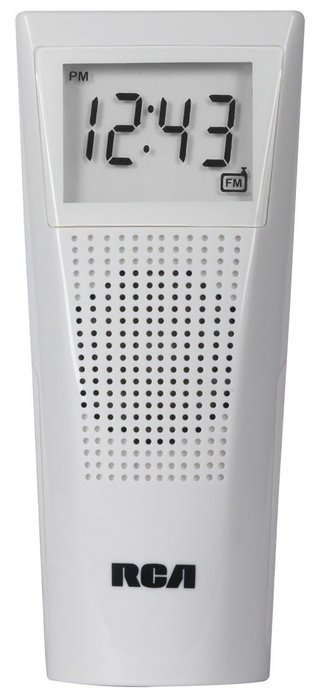 RCA BRC10 Bathroom Clock Radio (White)