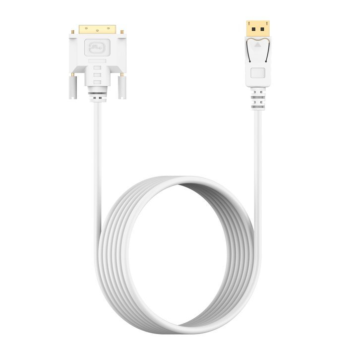 DP to DVI, Rankie 6FT Gold Plated DisplayPort DP to DVI Cable (Black) - R1109 N8