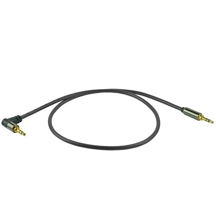 Mediabridge 3.5mm Male To Male Right Angle Stereo Audio Cable (4 Feet) - 90&deg; Connector For Flush Connections -... N6