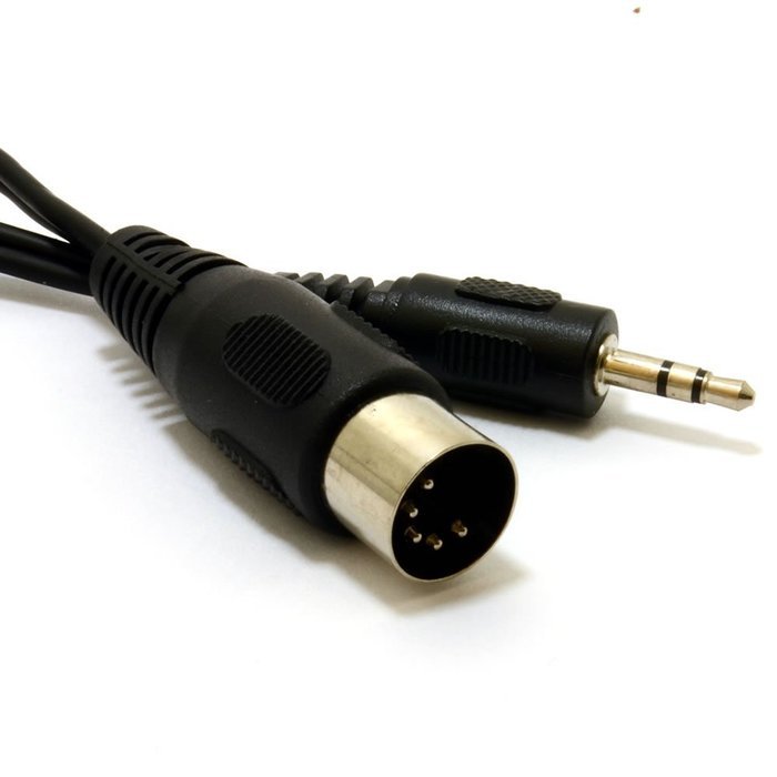 kenable 5 Pin Din MIDI Plug To 3.5mm Jack Stereo Plug Audio Cable 2m (~6 feet) N2