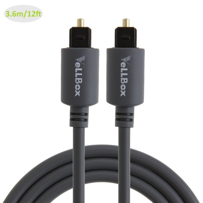 VeLLBox (50Feet) Slim Toslink Optical Digital Audio Cable OD:4.0mm Molded ,Grey N9