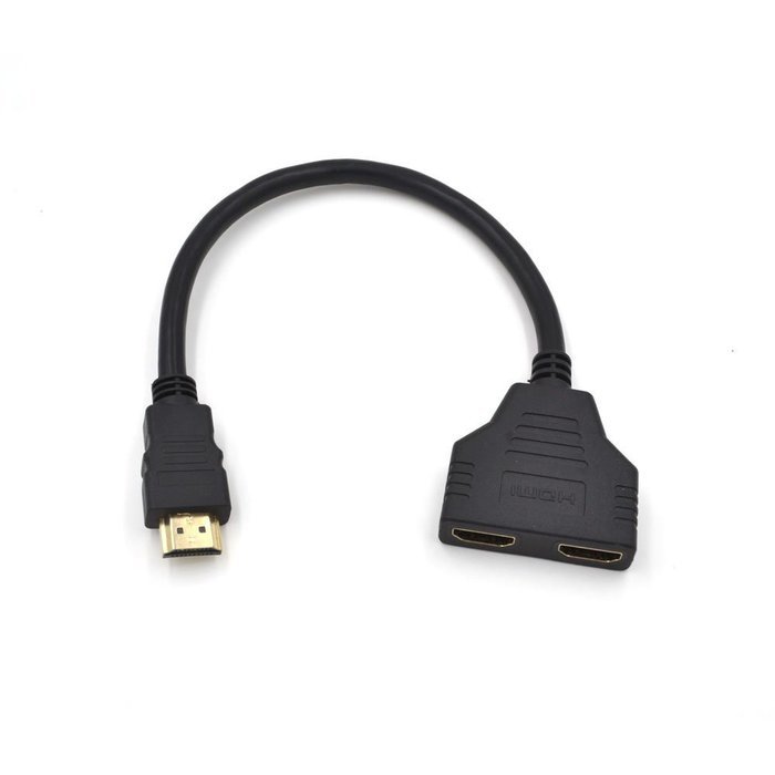 Electop HDMI Male to Dual HDMI Female 1 to 2 Way HDMI Splitter Adapter Cable For HDTV N2
