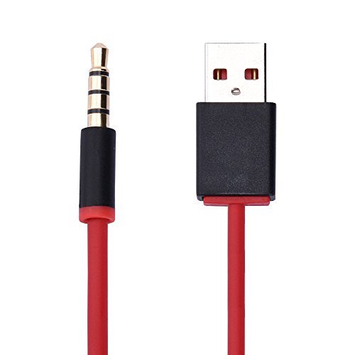 USB Charger Data SYNC Cable 3ft, AUX Audio Plug 3.5mm Jack to USB 2.0 Male Adapter for iPod Shuffle Beats by Dr.Dre... N6