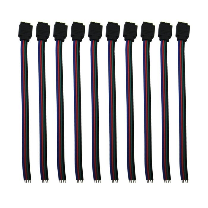 DODOLIGHTNESS 10Pcs Connector Adapter Cable LED PCB Strip 3528 to 3528 Single Color 8mm Free Welding N7