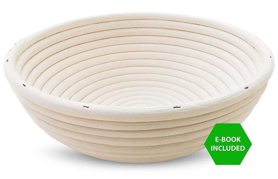9" Inch Round Banneton Proofing Basket for Artisan Bread And Dough. E-Book Included With Instructions, Ideas And... N2