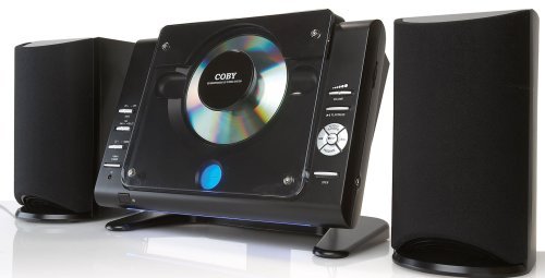 Coby CXCD377 Mico CD Player Stereo System with AM/ FM Tuner (Black) (Discontinued by Manufacturer)