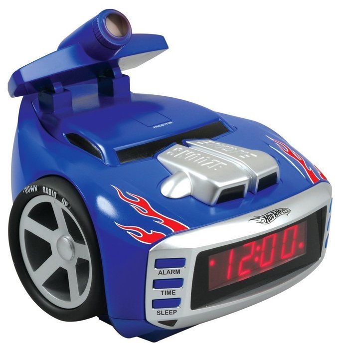 Hot Wheels Screechin tm Projection Alarm Clock Radio - HW805 N2