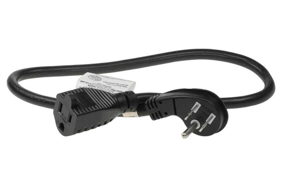 SF Cable, 3ft Ultra Low Profile Angle NEMA 5-15P to 5-15R with 36 inches 16/3 AWG SJT N5