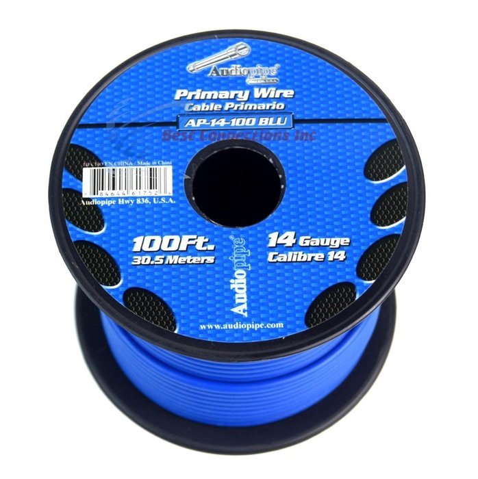 14 GA GAUGE 100 FT SPOOLS PRIMARY AUTO REMOTE POWER GROUND WIRE CABLE (4 ROLLS) N6