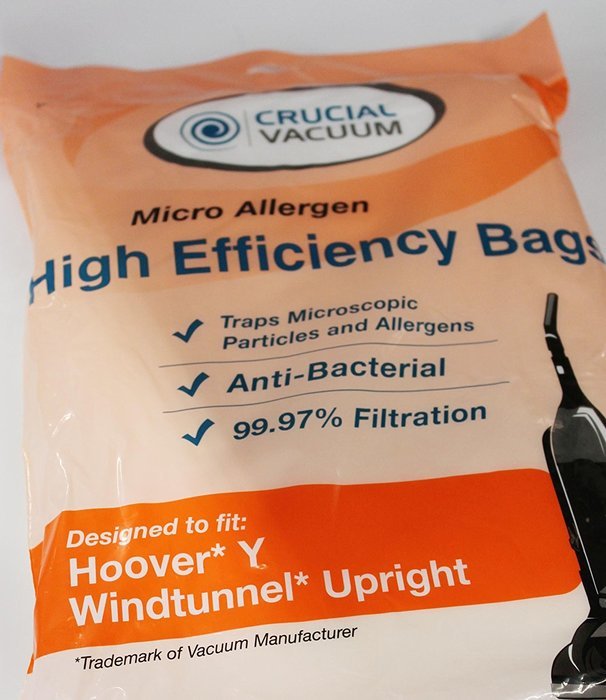 36 Hoover Type Y WindTunnel and Tempo HEPA Style Cloth Vacuum Bags, Compare With Hoover Part # 4010100Y, 4010801Y... N3