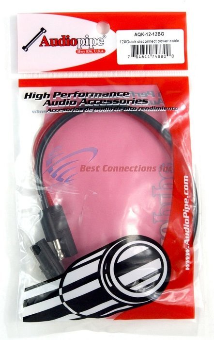 10 PIECES 12 GA 12" QUICK DISCONNECT POLARIZED INLINE POWER CABLE WIRE HARNESS