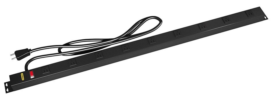 Stanley 31610 SurgeMax Pro 9 Outlet Metal Surge Protector, Black