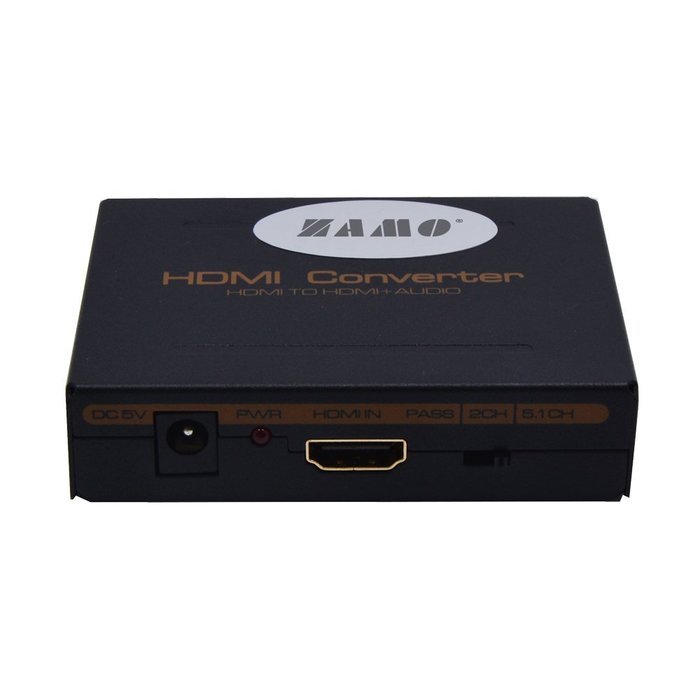 ZAMO HDMI Audio Extractor Support Ultra HD | 4K X 2K with Toslink Optica+Coaxial+3.5mm+ RCA R/L Audio Output Converter... N8