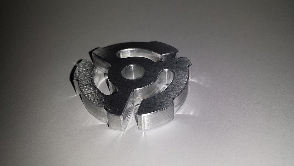 Custom Aluminum 45 Rpm Record Adapter (New). N4