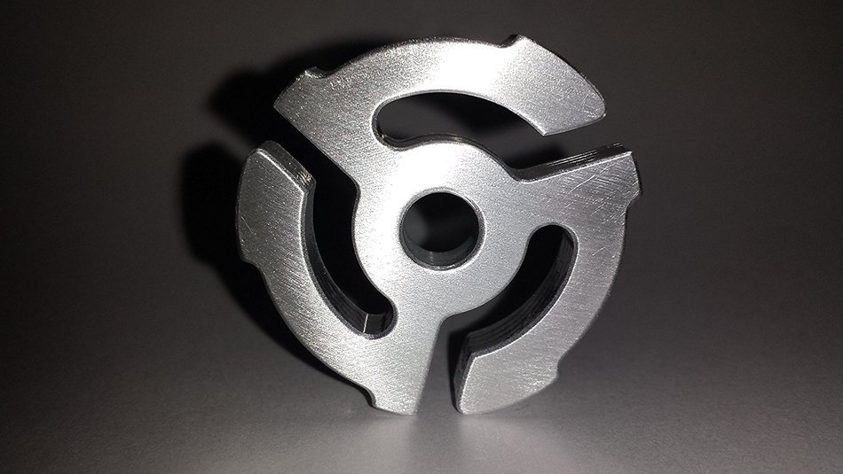 Custom Aluminum 45 Rpm Record Adapter (New). N5