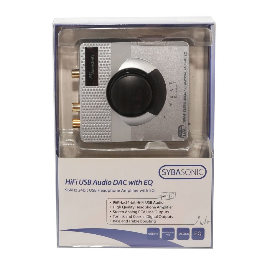 Syba Sonic SD-DAC63106 Stereo 3 Band Tone Control Pre-amp and Headphone Amplifier N14