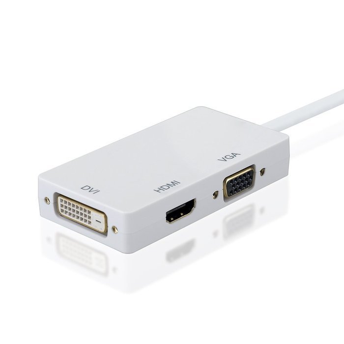 OMorc 3-in-1 Mini DisplayPort (Thunderbolt) to DVI VGA HDMI TV Adapter Cable for Apple iMac and MacBook Surface... N6