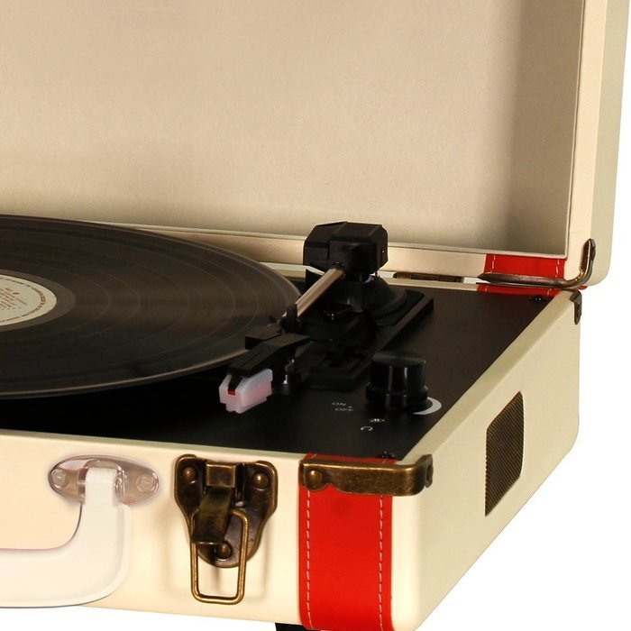 Timestorm XR-638BP Belt-Drive 3-Speed Portable Stereo Bluetooth Turntable