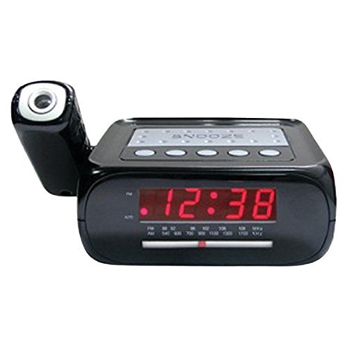 New Supersonic SC-371 Digital Projection Alarm Clock with AM/FM Radio