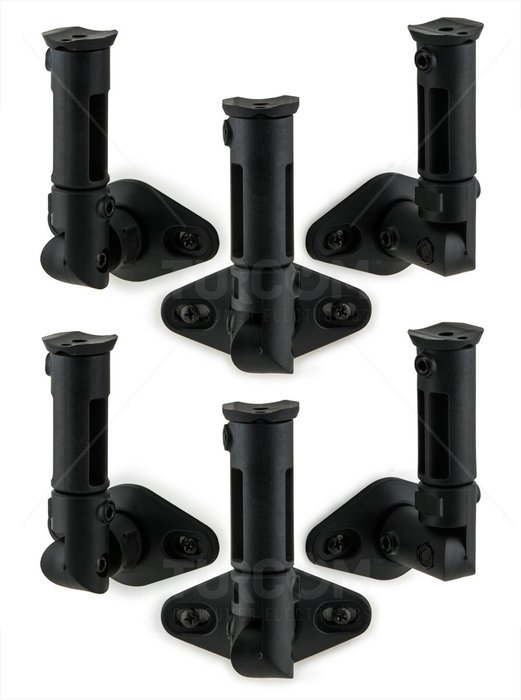 Mount-It! MI-SB206 6 Pieces, Universal Full-Motion, Articulating, Audio Media HiFi 5.1 Channel Surround Sound... N5