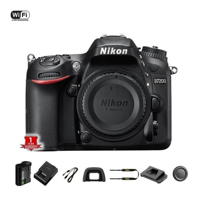 Nikon D7200 Body Only DSLR Camera 24.2 MP DX Format CMOS Sensor NEW