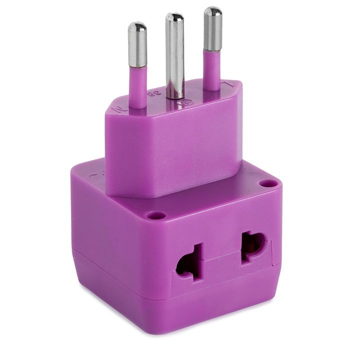 Yubi Power 2 in 1 Universal Travel Adapter with 2 Universal Outlets - Built in Surge Protector - 3 Pack - Black... N104