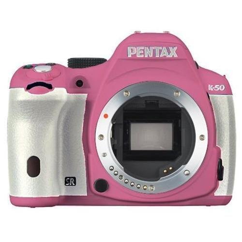 Pentax K-50 16MP Digital SLR Camera with 3-Inch LCD - Body Only (Pink/White)