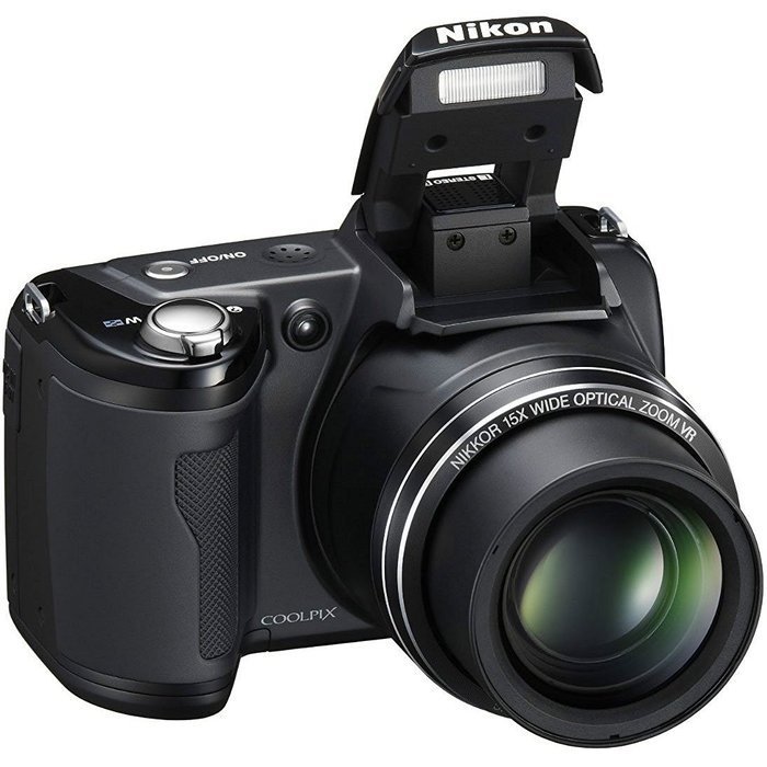 Nikon L105 12.1 MP Digital Camera with 15x Optical Zoom - Black