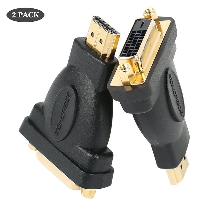 Benfei Gold-Plated 2 Pack HDMI to DVI/DVI to HDMI Bidirectional Adapter N3