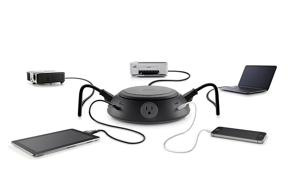 Belkin 4-Outlet Conference Room Power Center Surge Protector with 8 USB Charging Ports, 1080 Joules (B2E031tt06... N3