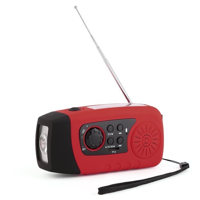 Solar LED Flashlight, OUTAD Portable Hand Crank Self Powered Emergency Radio with 2000mAh Smart Phone Charger,... N4