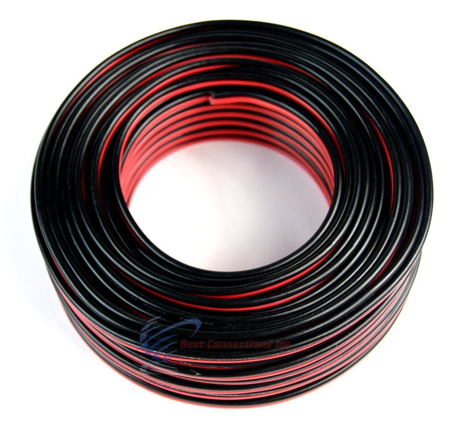 100' Feet 14 Gauge Red Black Stranded 2 Conductor Speaker Wire Car Home Audio Ga N4