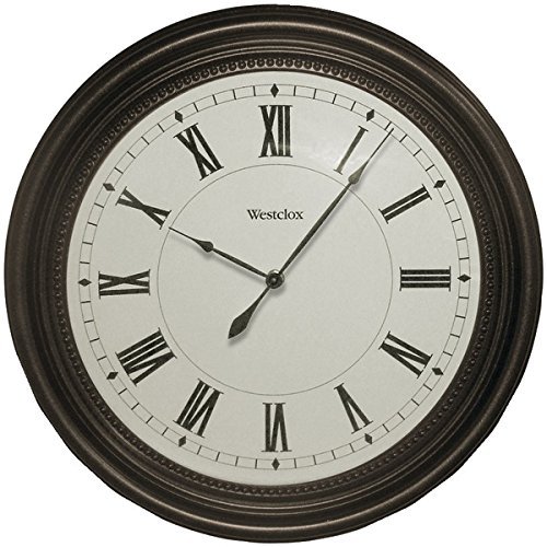 New WESTCLOX 32223 16" Round Bronze Oil Rub Case Finish Clock