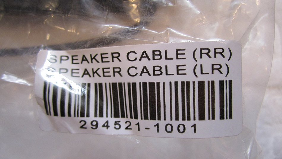 Set 5 Bose speaker wire. Black.For Lifestyle or Acoustimass system N4