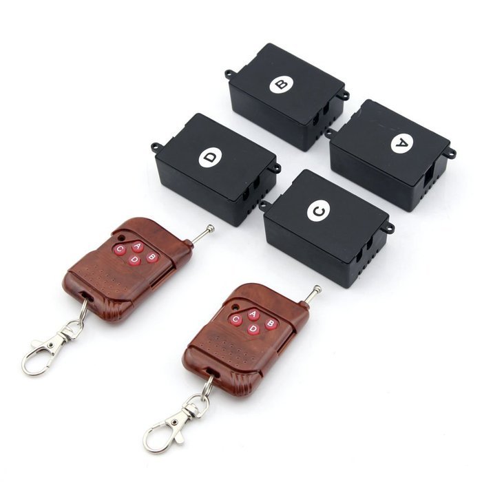 eMylo&reg; DC 6V 10A 1CH RF Wireless Relay Remote Control Light Switches 433Mhz Transmitter with Receiver N5