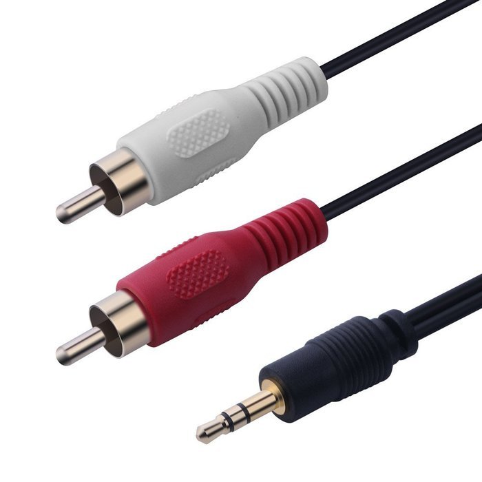 LOHASIC (12 FT) 3.5mm to 2RCA Stereo Audio Cable Y Splitter Cable Male to Male Gold Plated N3