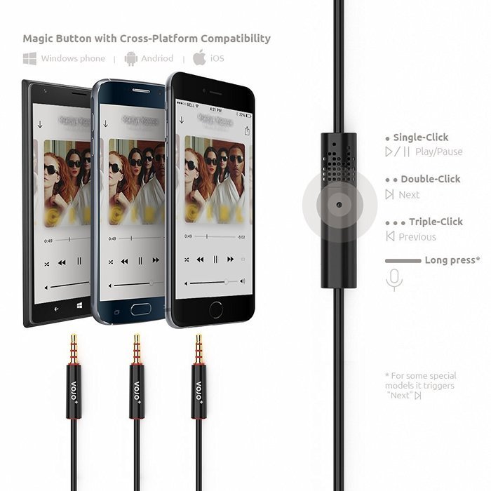 VOJO (2 Pack) 3.5mm Auxiliary Audio Cable 6ft Coiled Aux Cord for Car with Male to Male Gold Plated Jack, Tangle-free... N18