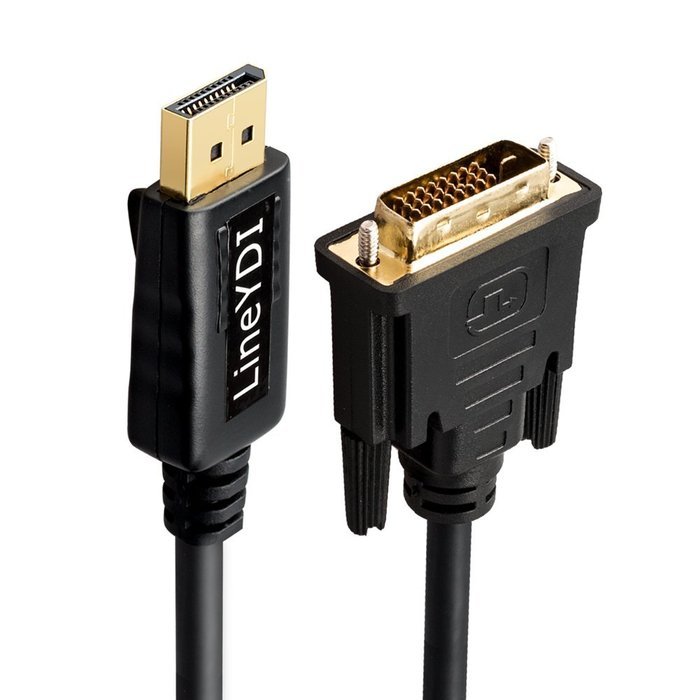 DisplayPort to DVI Cable LineYDI&reg;, 1.2 DP Male to DVI Male Adapter Gold Plated DP to DVI Converter 6feet (10m/... N10