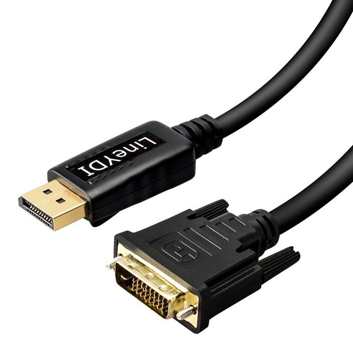 DisplayPort to DVI Cable LineYDI&reg;, 1.2 DP Male to DVI Male Adapter Gold Plated DP to DVI Converter 6feet (10m/... N11