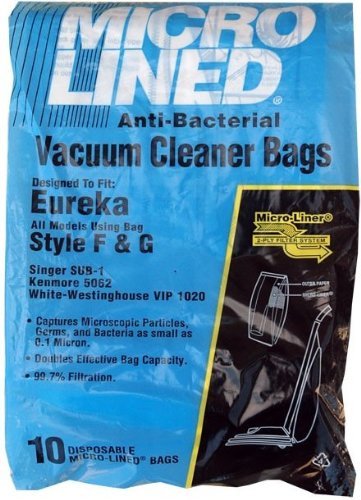 DVC 456705 Eureka F&G Paper Bag Microlined (10 Pack)