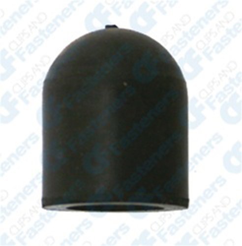 10 Rubber Vacuum Caps Black For 1/2" Diameter