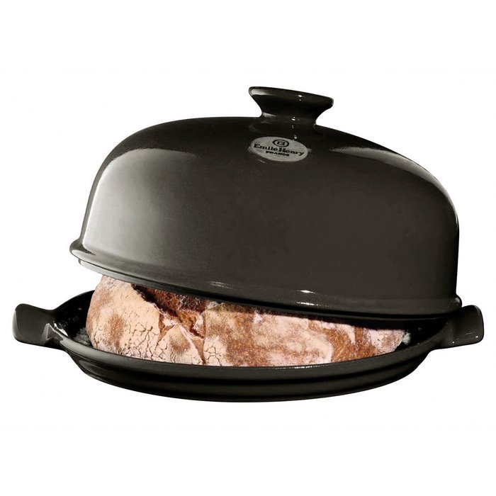 2 Piece Bread Cloche and Mixing Bowl Color: Charcoal N4