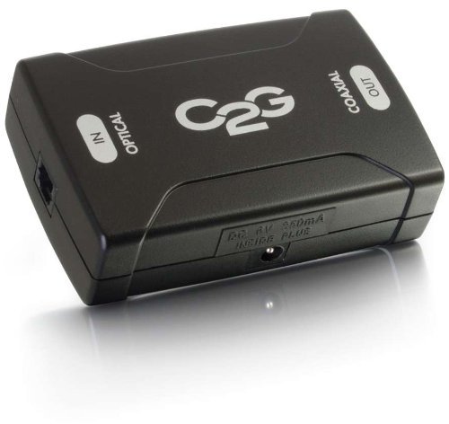 C2G / Cables To Go 40019 Optical to Coaxial Digital Audio Converter (Black) N3