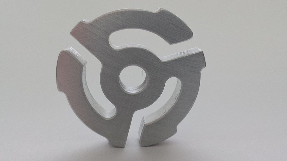 Custom Aluminum 45 Rpm Record Adapter (New). N7