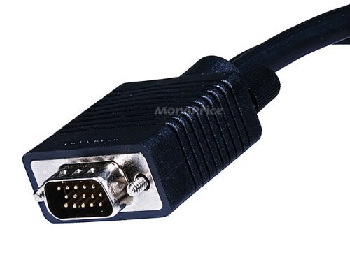 Monoprice 102509 VGA to S-Video/RCA (Composite) Adapter Cable, Black N4