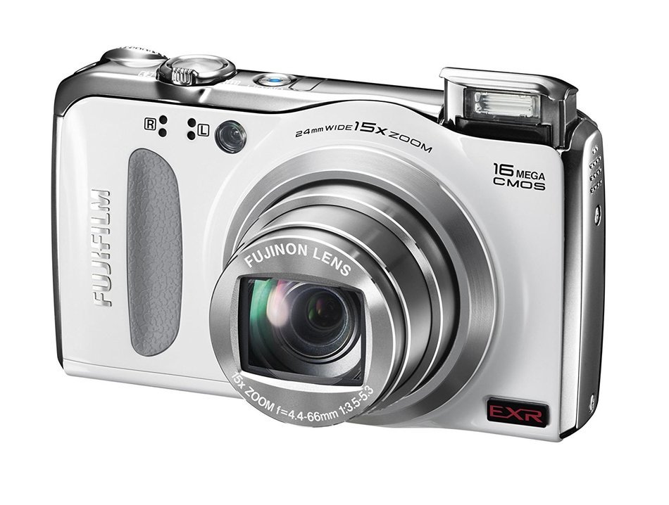 Fujifilm FinePix F500EXR 16 MP CMOS Digital Camera with Fujinon 15x Super Wide Angle Zoom Lens (White) Grey Market... N4