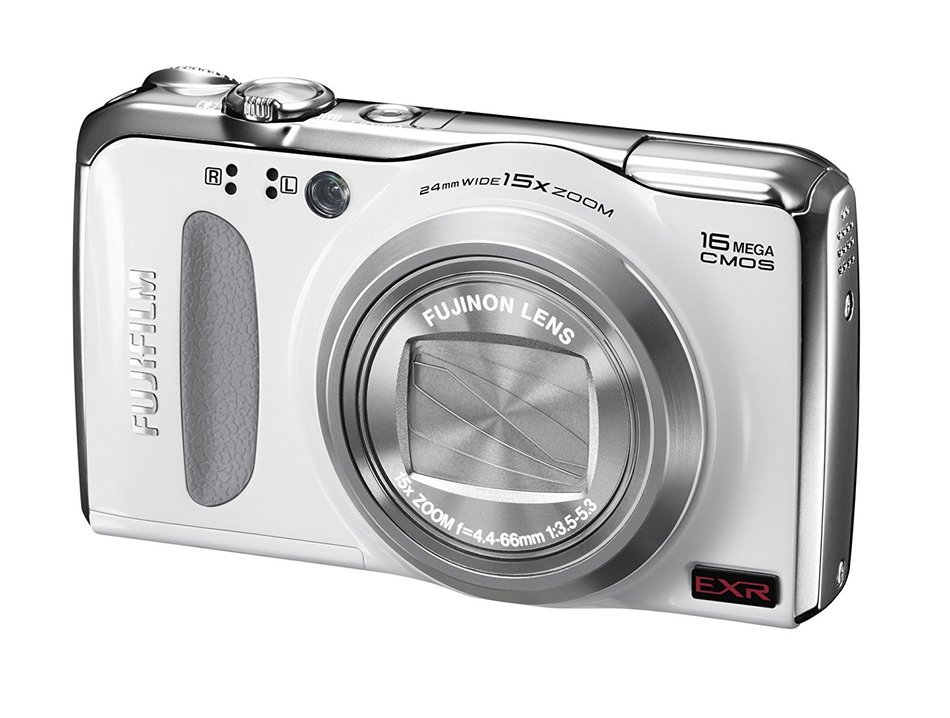 Fujifilm FinePix F500EXR 16 MP CMOS Digital Camera with Fujinon 15x Super Wide Angle Zoom Lens (White) Grey Market... N5