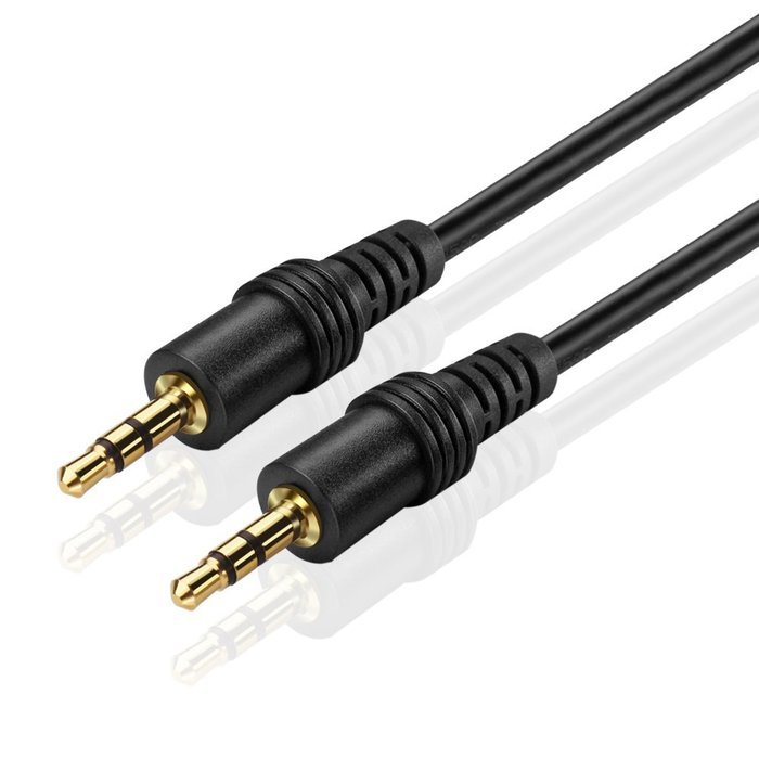 TNP Gold Plated 3.5mm Audio Cable (15 Feet) - Male to Male AUX Auxiliary Stereo Headset Jack Adapter Wire Cord... N4