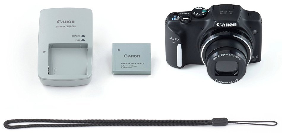 Canon PowerShot SX170 digital camera wide angle 28mm optical 16x zoom PSSX170IS - International Version (No Warranty) N3